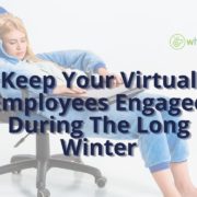 female worker asleep in office chair with laptop