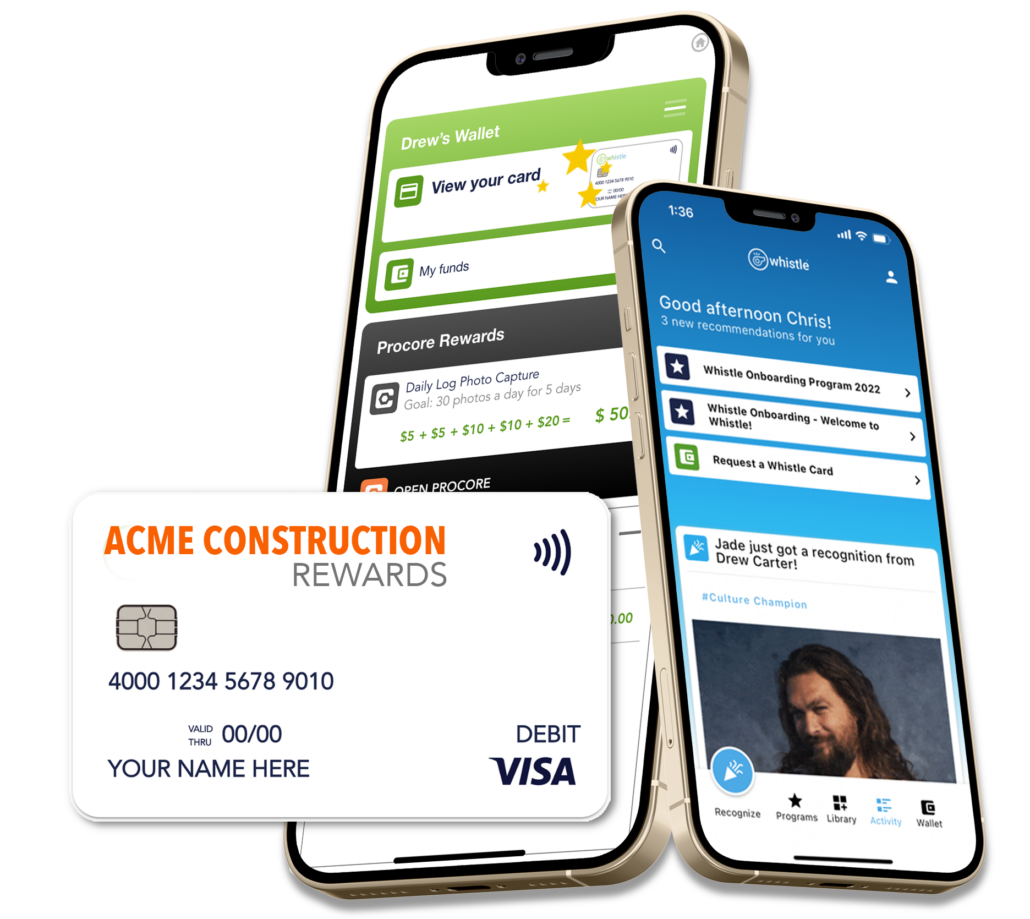 Whistle rewards and recognition app